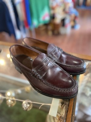 Vintage Dexter Penny Loafer Shoes Mens 8.5 Burgundy Oxblood  display picture 3
