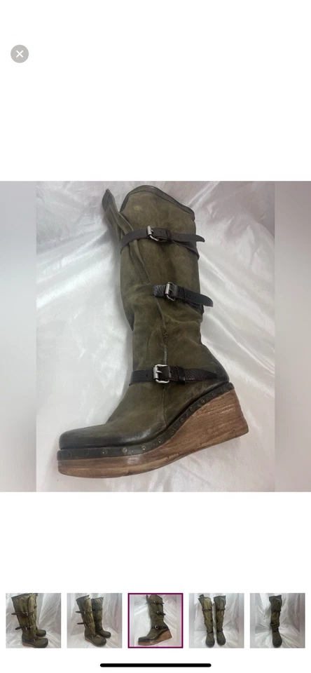 Botas por encima de la rodilla de cuero con cuña A.S 98 Meereen talla 40 Foto 2 de 4