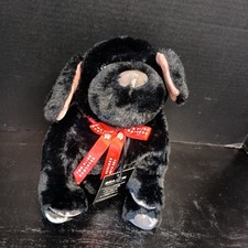 Two Blind Brothers Black Lab Guide Dog Beacon Floppy Plush Braille Ears NWT 15"