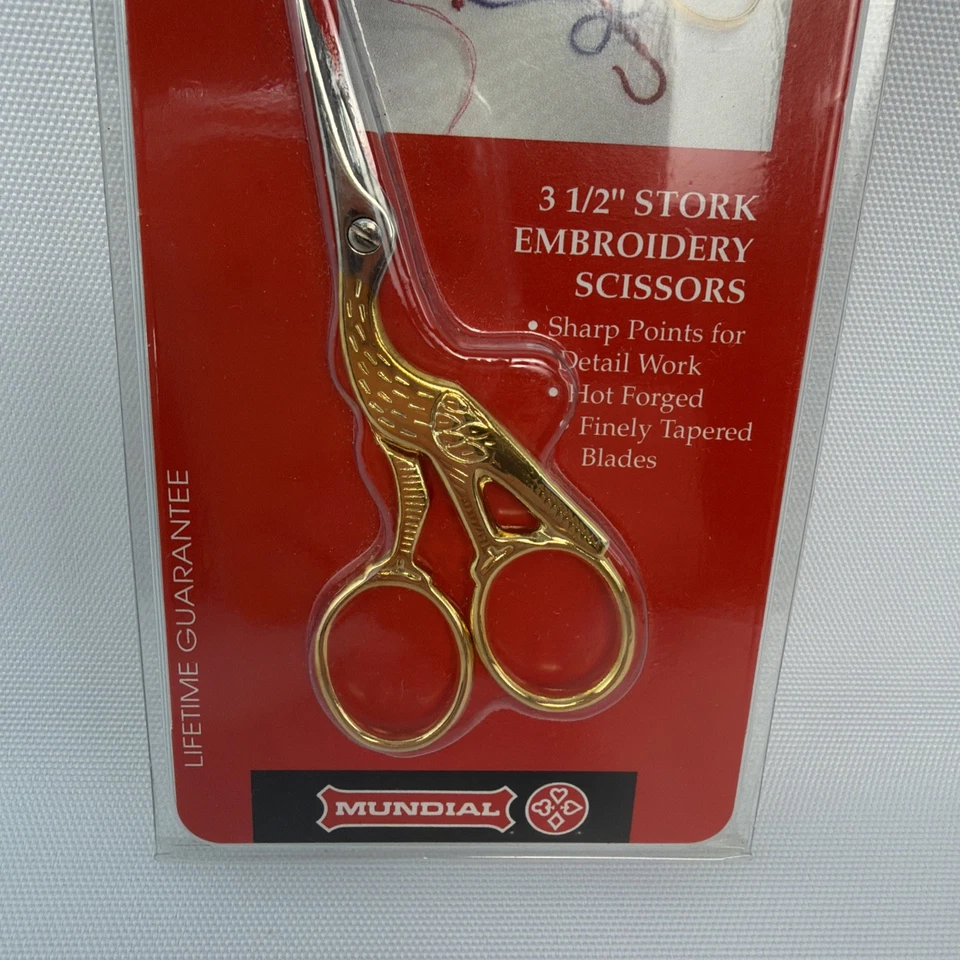 Vintage MUNDAIL- Stork Scissors, Gold, 3.5 Inch, German Solingen , Made In Italy - Image 4 of 4