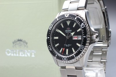 [MINT]  ORINET F692-UAA0 Diver Day Date Black Automatic Men's Watch From JAPAN