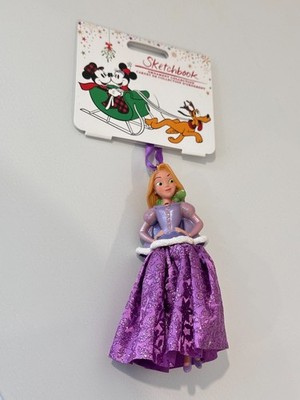 NEW Disney 2017 Rapunzel with Pascal Princess Winter Dress Sketchbook Ornament