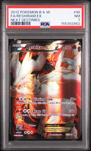 Pokemon Reshiram EX Next Destinies Full Art 95/99 PSA 7