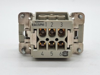 Harting Stifteinsatz Han 6E-M-S Insert Screw 09330062601 16A 500V Steckverbinder
