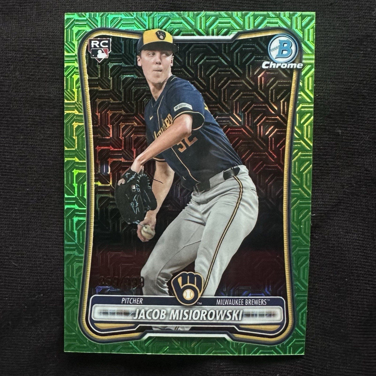 Jacob Misiorowski 2026 Bowman Mega Box #35 Chrome - Neon Green 