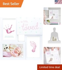 So Little So Loved Baby Prints Collage Keepsake Frame with Ink Pad - 11.25 x ...