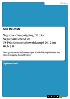 Julia DaschüTz | Negative Campaigning 2.0. Der NegativitäTstrend Im...