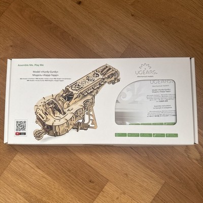 Drehleier Hurdy Gurdy 3D Puzzle Holz UGEARS Musikinstrument Bausatz spielbar