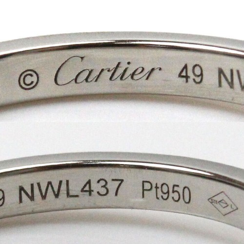 Cartier ballerina curve half eternity Ring Diamond Pt950 US#4.75~5 P0031240 - Picture 5 of 8