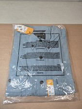 Size 2XL Carhartt Mens Loose Fit Midweight Blue Chambray Short Sleeve Shirt NWT