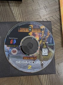Sega 32x CD Supreme Warrior With Case And Booklet-Great Shape!