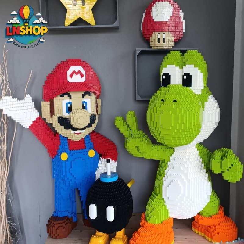 MOC Yoshi Green Dino Life-Size Building Brick Set 6769Pcs Super