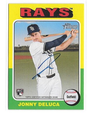 Jonny DeLuca - Real Tampa Bay Rays - Topps Heritage 2024 #ROA-JDE