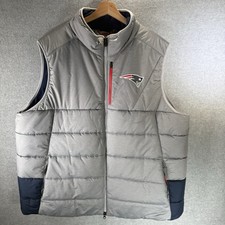 Nike NFL New England Patriots On Field Chaleco Puffer Gris Azul Marino Rojo Para hombres 3XL