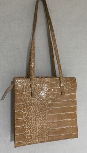 LADIES COCCINELLE ITALIAN CROCODILE PRINT LEATHER BAG - Picture 2 of 4