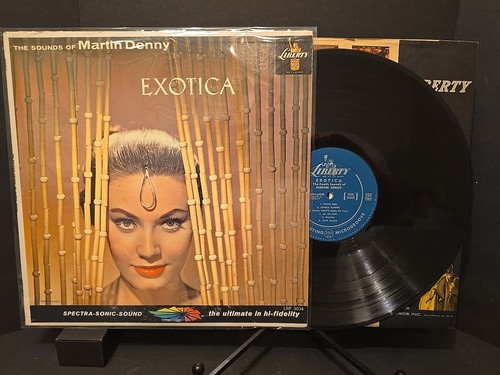EXOTICA MARTIN DENNY VINYL 1st Press LP RECORD LIBERTY QUIET VILLAGE EX/EX