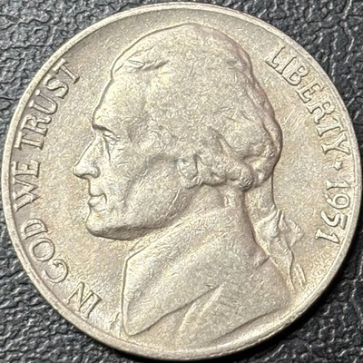 #ad 1951 S Jefferson Nickel • Extra Fine to Fine • San Francisco Mint • 5C Semi Key $1.97