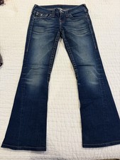 True Religion Women’s Blue Jeans Selvedge Denim Made In USA Bootcut 29