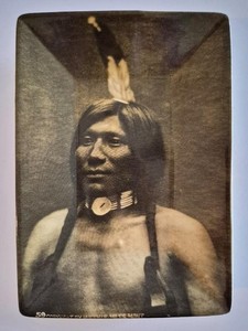 LA HUFFMAN Westernware TRINKET TRAY Native American Indian YOUNG SPOTTED EAGLE