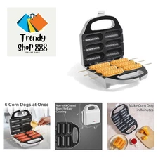 Corn Dog Waffle Maker, Hot Dog Waffle Machine with Non-stick Coating Plate, H...