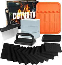 Upgraded Griddle Cleaning Kit for Blackstone 20 Pieces Flat Top Grill Accessorie