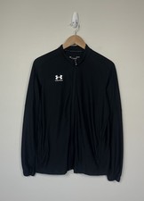 Under Armour Women Full Zip Pullover Sweatshirt Polyester Black Large Fitted Run