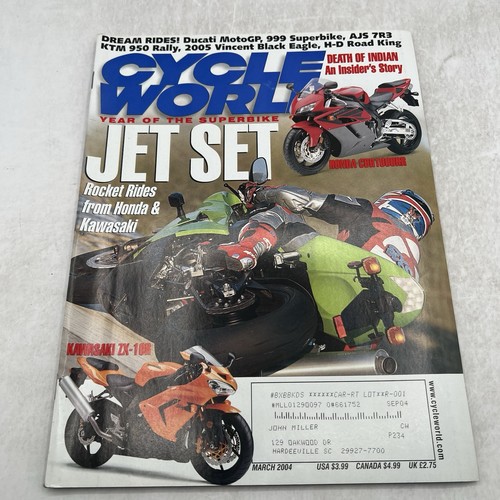 Cycle World Motorcycle Magazine 2004 Lot of 11 Issues Honda Suzukis Yamaha BMW - Picture 5 of 14