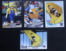 Milwaukee Brewers Mascots Four (4) Card Lot Bernie Brewer Beer Barrel Man Topps