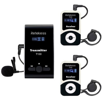 T130 Wireless Audio Tour Guide System, Translation Headphones for Church, Cla...