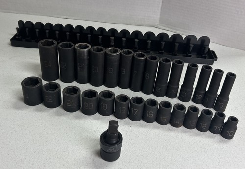 Matco 28 Piece 1/2" Drive Metric 6 Point ADV Deep Impact Socket Set 1/2” Swivel - Bild 1 von 22