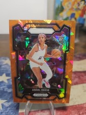 Angel Reese #38 2024 Panini Prizm Draft Picks Prizms Orange Ice LSU Tigers RC