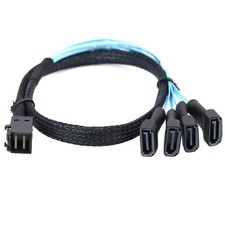 Mini SAS HD SFF 8643 to 4X SATA 7Pin Cable 12Gbps High Speed Server 0.5m