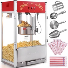 Popcorn Maker, 1615W Popcorn Popper Machine, 16 Oz Kettle Large Capacity Counter