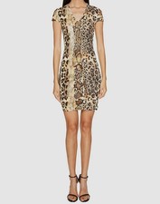 Just Cavalli Womens Beige Animal V-Neck Short...