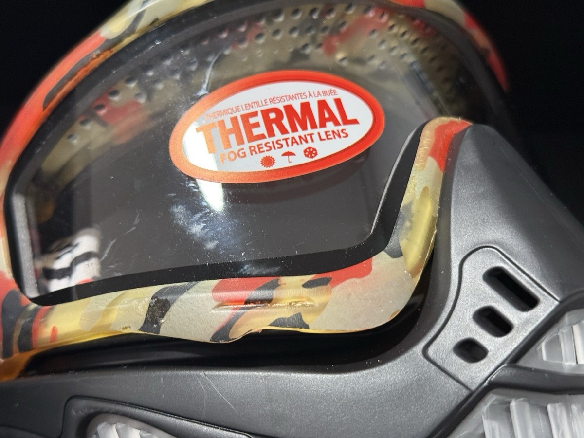 JT paintball USA mask Flex 8 Clear & Clear OG Red Camo Frame