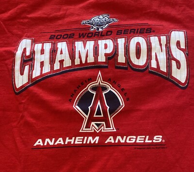 2002 Anaheim Angels WS World Series Champion Adult T-Shirt M