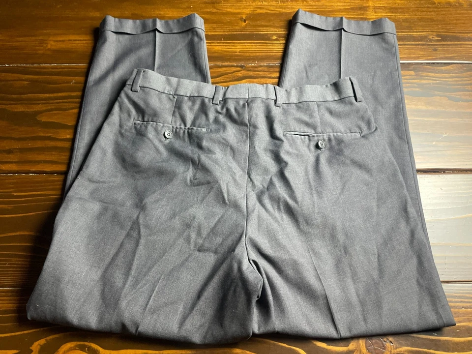 Angelo Rossi Pants, Men's Size 34x30, Gray, Dress Pants, Pleated, Straight Leg - Image 2 of 4
