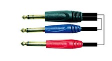 SCHULZ Kabel GIS3 Klinke 6,3 mm Stereo / 2 x Klinke 6,3 mm Mono, 3 m