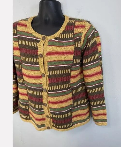 Orvis Colorblock Patchwork Knit Sweater Size Smal… - image 4