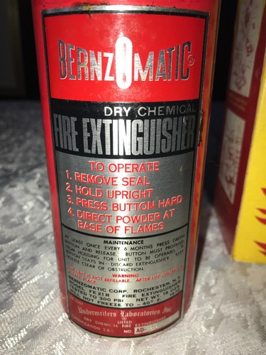 NOS Rare BERNZOMATIC EX2567 All Purpose 2 B:C DRY CHEMICAL Jet FIRE EXTINGUISHER - Picture 4 of 17
