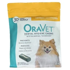 Oravet Dental Hygiene Chews XS Dogs 3.5-9lbs 30ct By Merial Exp 2/2025 New