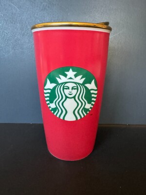 Starbucks 2015 Dot Collection Holiday Ceramic Tumbler red