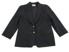 Vintage 70s 80s Pendleton 100 Wool Blazer Jacket Coat Womens 10P Medium Black