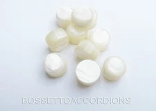 Accordion Buttons White Pearl 13x9 (mm) 