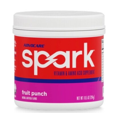 New Sealed Advocare Spark Canister Energy Drink- Fruit Punch, 42 Servings