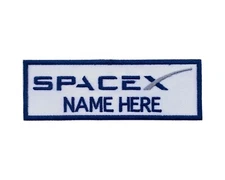 Spacex Flight Suite Personalized Name Patch. Iron on or Hook Fastener