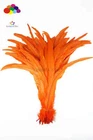 100 pcs beautiful natural Chicken tail feather 25-45cm/10-18inch orange