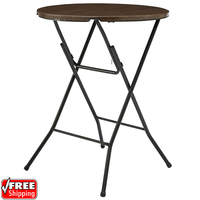 #ad #ad High Top Folding Bistro Table Cafe Round Outdoor Patio Cocktail Party Porch Side $41.00