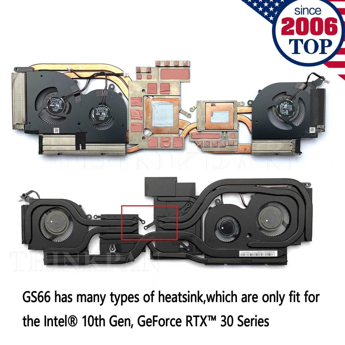 New CPU+GPU Cooling Fan Heatsink for MSI GS66 Stealth 10UG 10UH