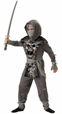 Incharacter Zombie Ninja Krieger Skelett Kinder Halloween Kostüm CB92002
